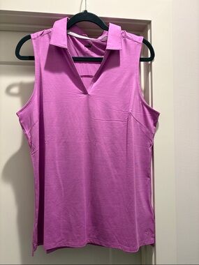 Puma Ladies Golf Sleeveless Polo Tank Top - Magenta